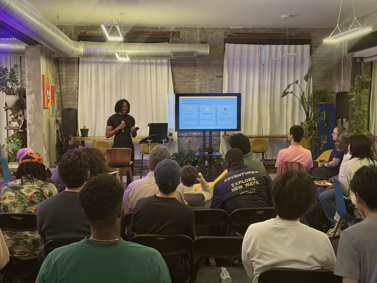 Speaker presenting to the audience at Cursor Meetup Philadelphia